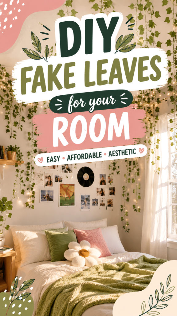 DIY Fake Leaves for Your Room Easy, Affordable Aesthetic Decor Idea