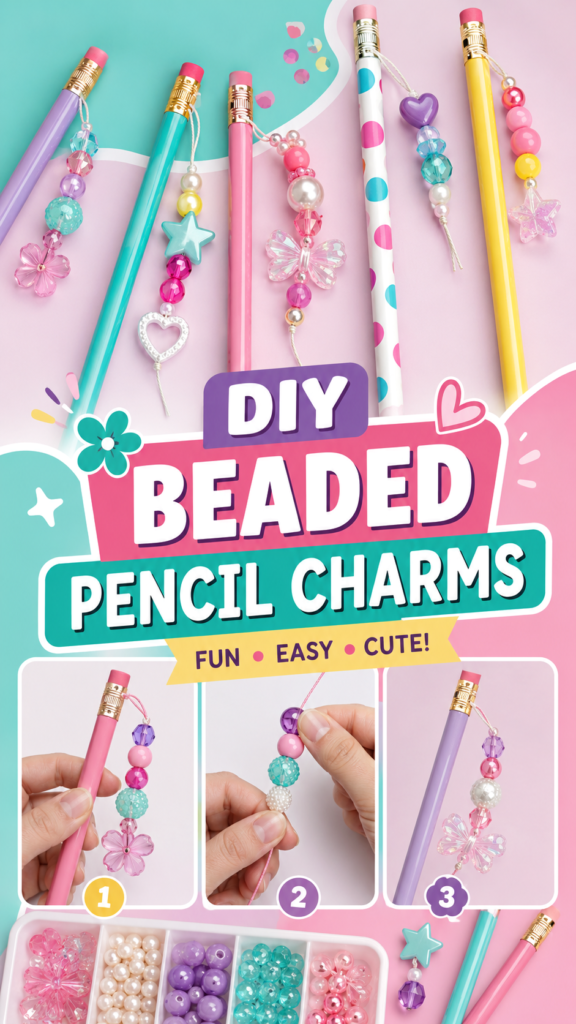 DIY Beaded Charms Easy Bead Charm Ideas for Pencils and Crafts