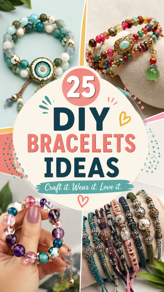 25 DIY Bracelet Ideas for Easy Homemade Jewelry Projects