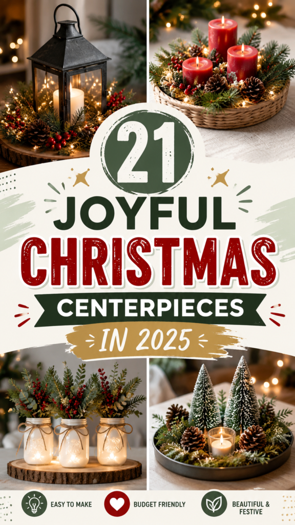21 DIY Christmas Centerpiece Ideas for a Beautiful Holiday Table