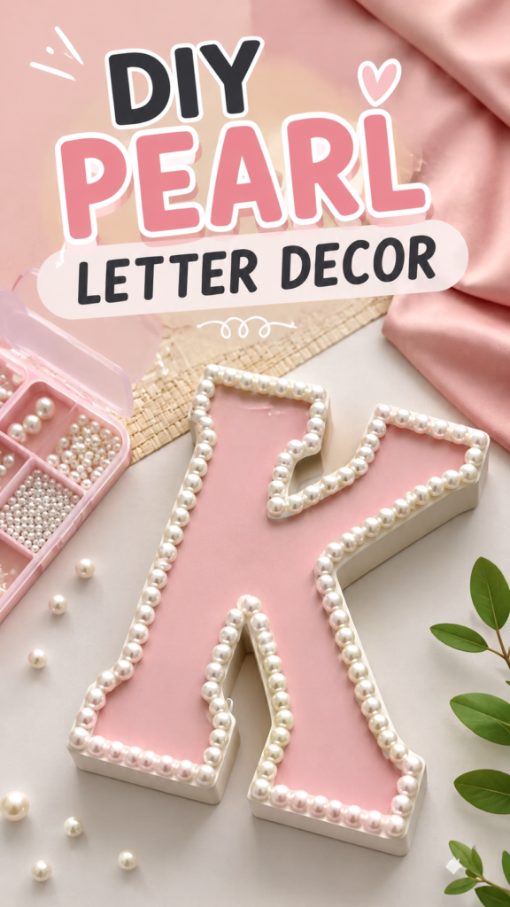 Cute DIY Room Decor Ideas Easy Pearl Letter Decor for a Cozy Space
