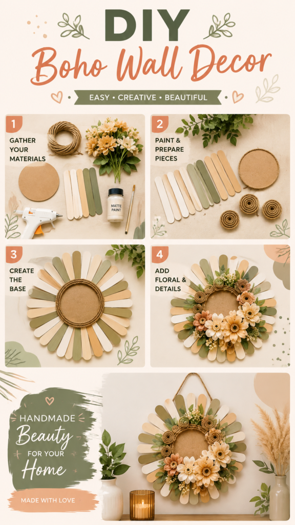 DIY Boho Wall Art Ideas for Easy Handmade Home Decor