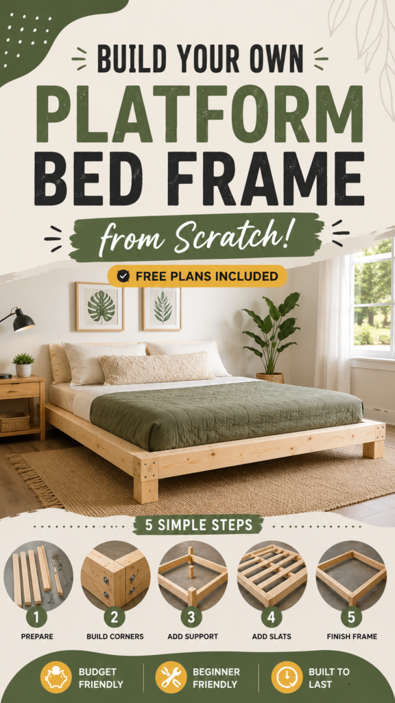 DIY Bed Frame Plans Easy Step-by-Step Platform Bed Build for Beginners