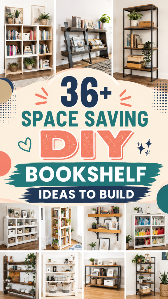 36 Space-Saving DIY Bookshelf Ideas to Build for Any Room
