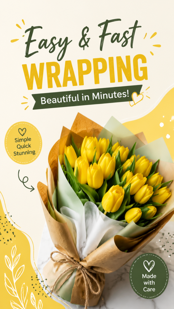 Easy Flower Wrapping Ideas Quick DIY Bouquet Tutorial for Beautiful Gifts