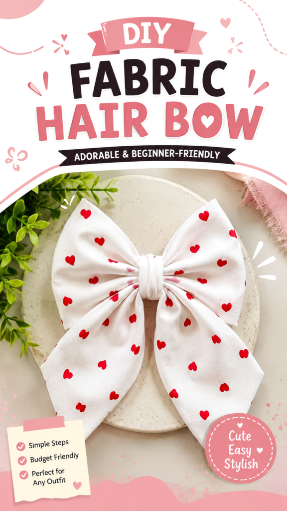 DIY Fabric Hair Bow Tutorial for Beginners