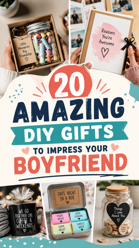 20 Amazing DIY Boyfriend Gifts Hell Love for Any Occasion