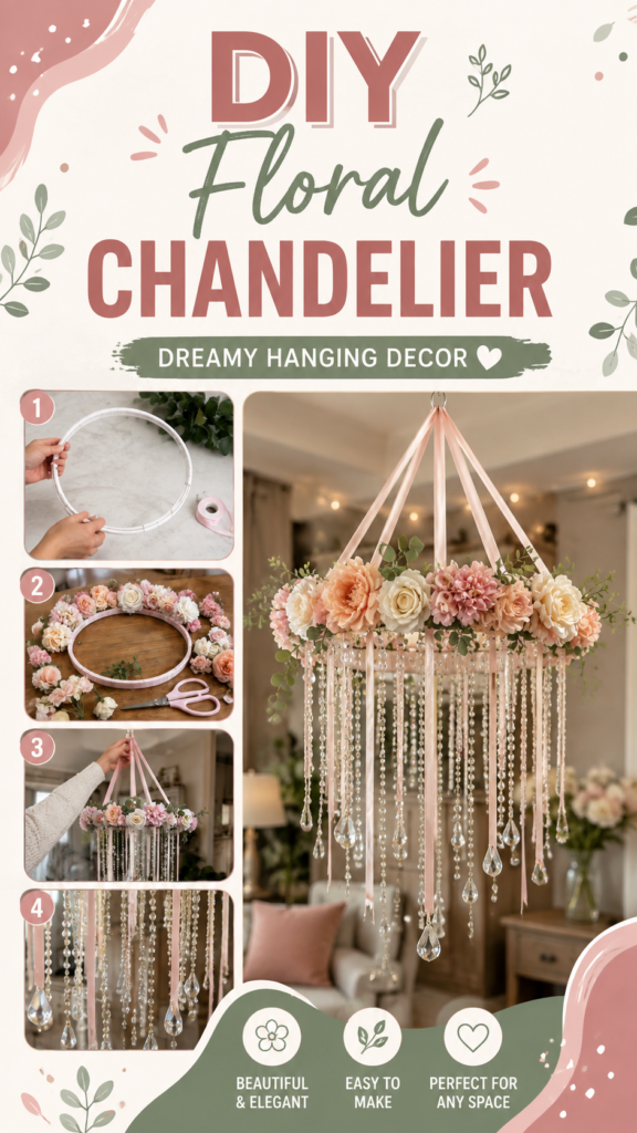 DIY Floral Chandelier Ideas Easy Hanging Decor Tutorial for Any Space