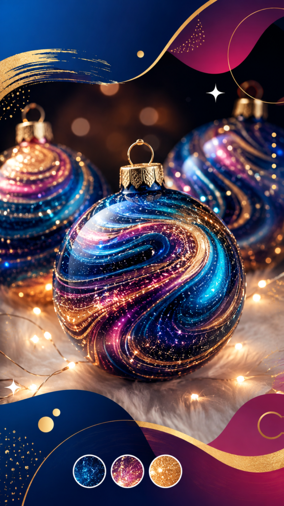 DIY Christmas Ornaments Sparkling Galaxy-Inspired Holiday Decorations
