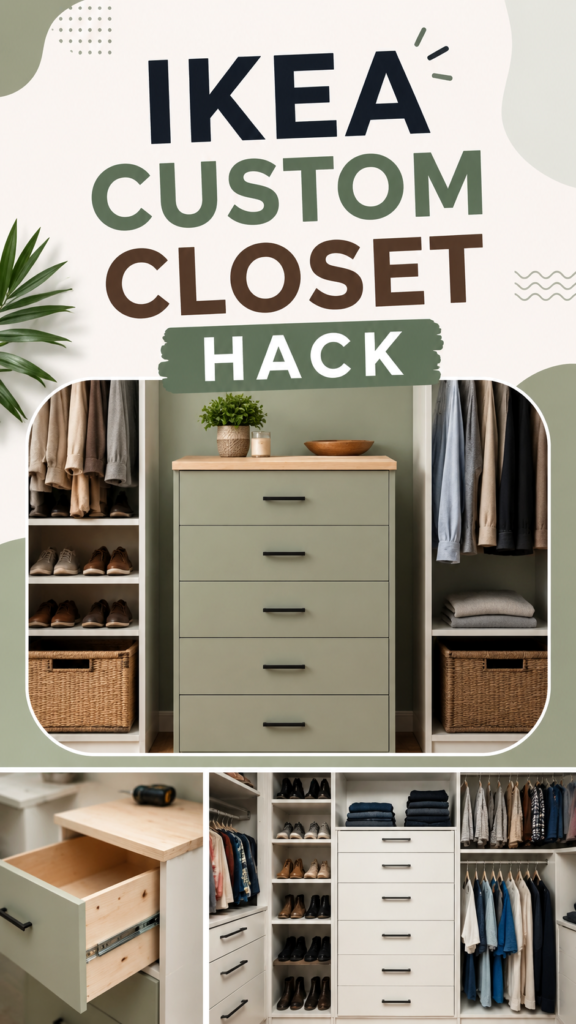 DIY Closet Ideas IKEA Custom Closet Hack for Stylish Home Organization