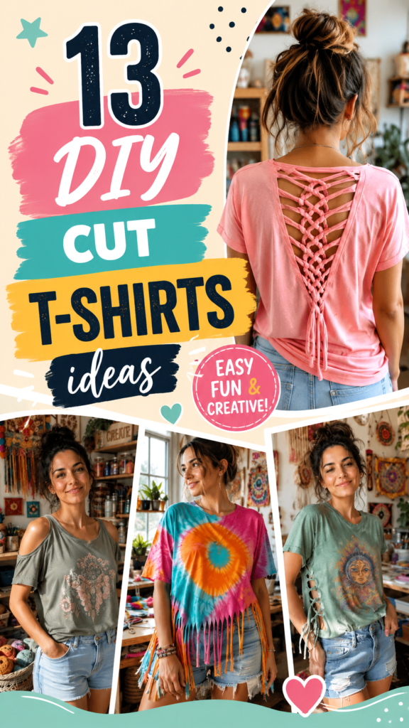 13 DIY Cut T-Shirt Ideas for Creative Upcycled Clothes Designs