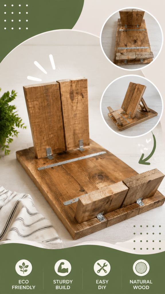 DIY Wooden Tablet Stand Idea Using Reclaimed Wood for Home Projects