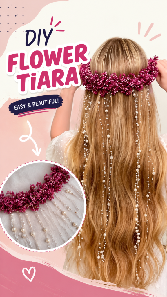 DIY Flower Tiara Easy  Beautiful Floral Hair Accessory Tutorial