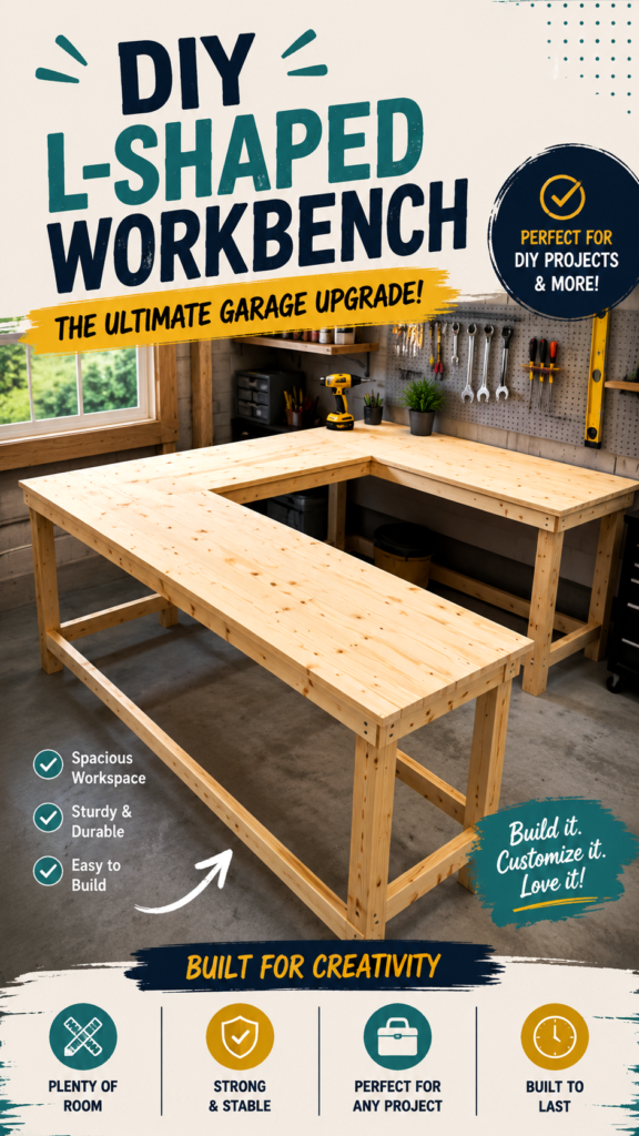 DIY L-Shaped Workbench Ideas for the Ultimate Garage Workshop