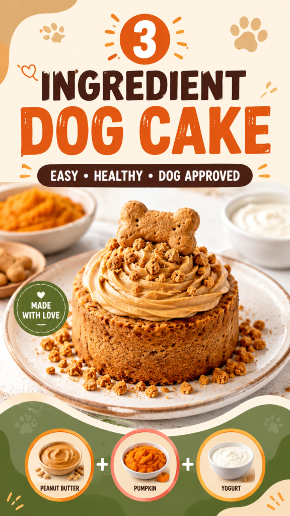 DIY Dog Birthday Cake Easy 3-Ingredient Homemade Dog Cake Recipe