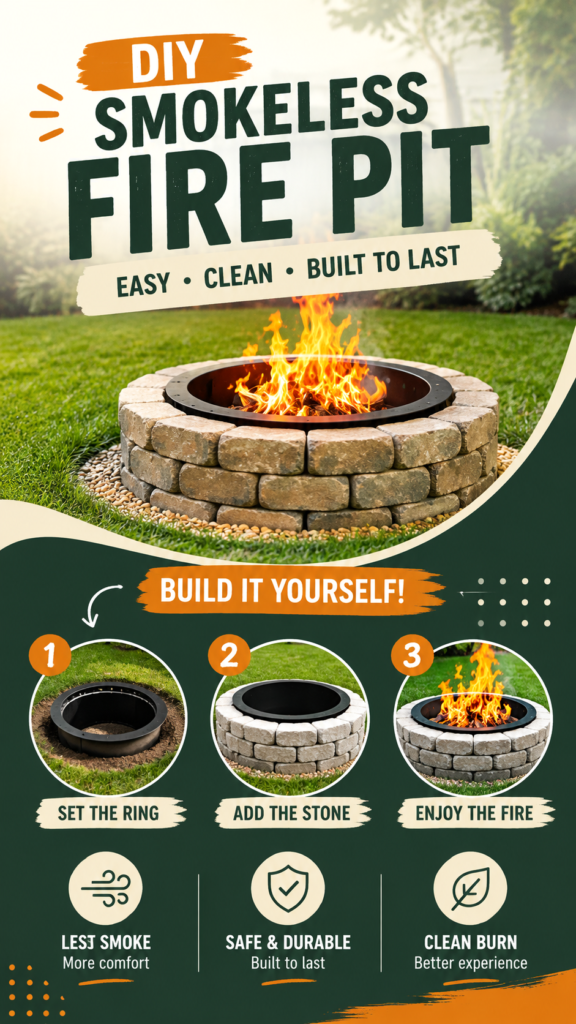 DIY Smokeless Fire Pit Ideas for Your Backyard