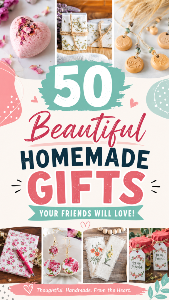 50 Beautiful Homemade Gift Ideas for Friends