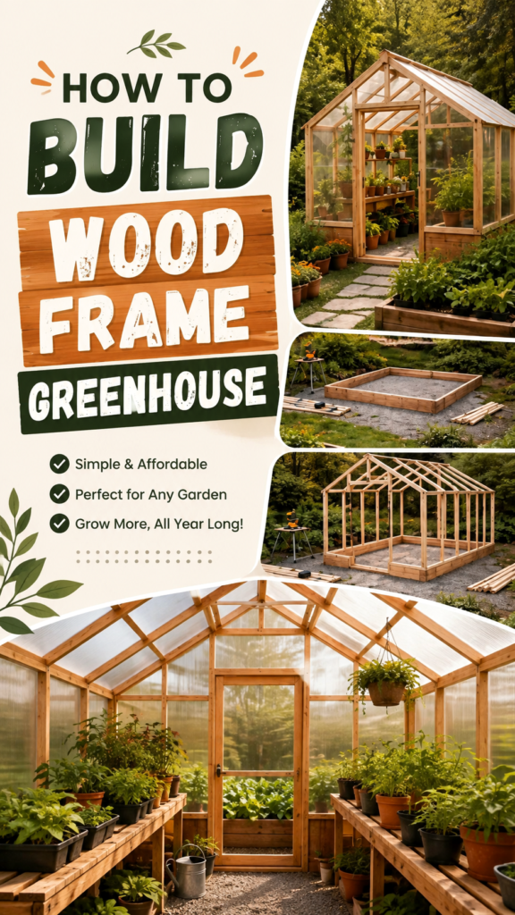 DIY Greenhouse Plans How to Build a Wood Frame Greenhouse for Your Garden