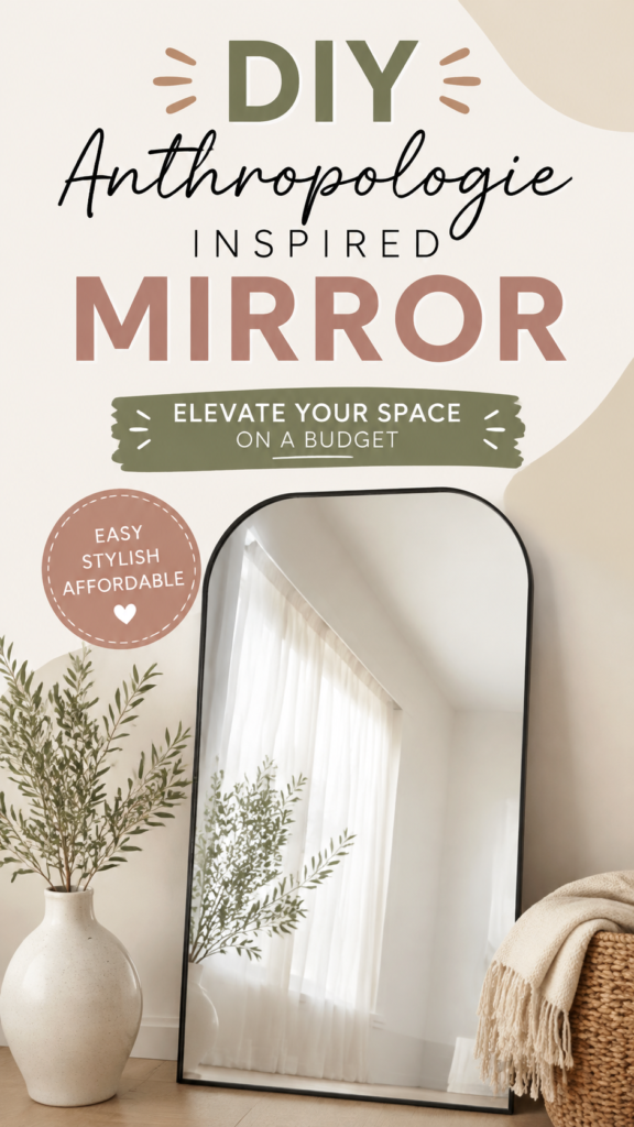 DIY Anthropologie Inspired Mirror Makeover for Stylish Budget Home Decor