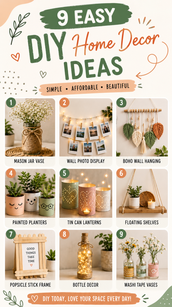 DIY Room Decor Ideas 9 Easy, Affordable DIY Home Decor Projects