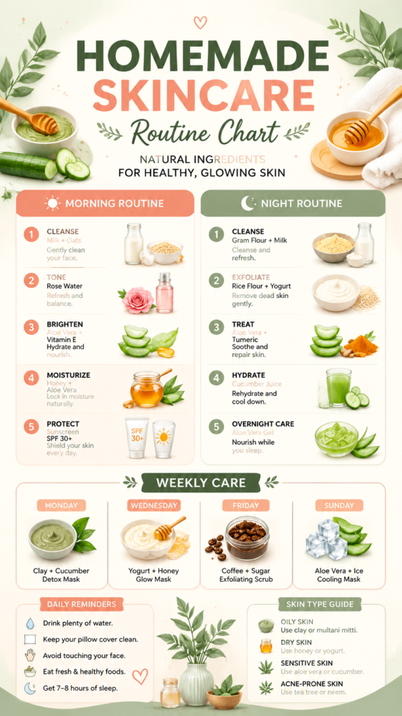 DIY Skincare Routine Ideas for Natural Glowing Skin at Home