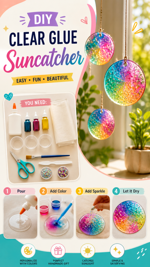 DIY Stuff Easy Clear Glue Suncatcher Craft Ideas