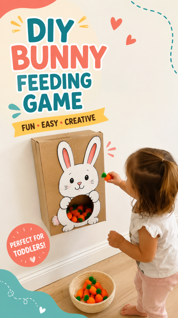 DIY Toys Fun Bunny Feeding Game for Toddlers and Preschool Kids