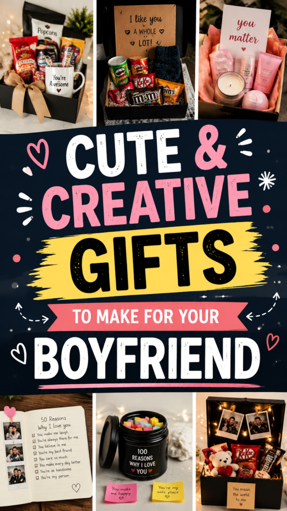 DIY Valentines Gifts for Boyfriend Cute  Creative Ideas to Make