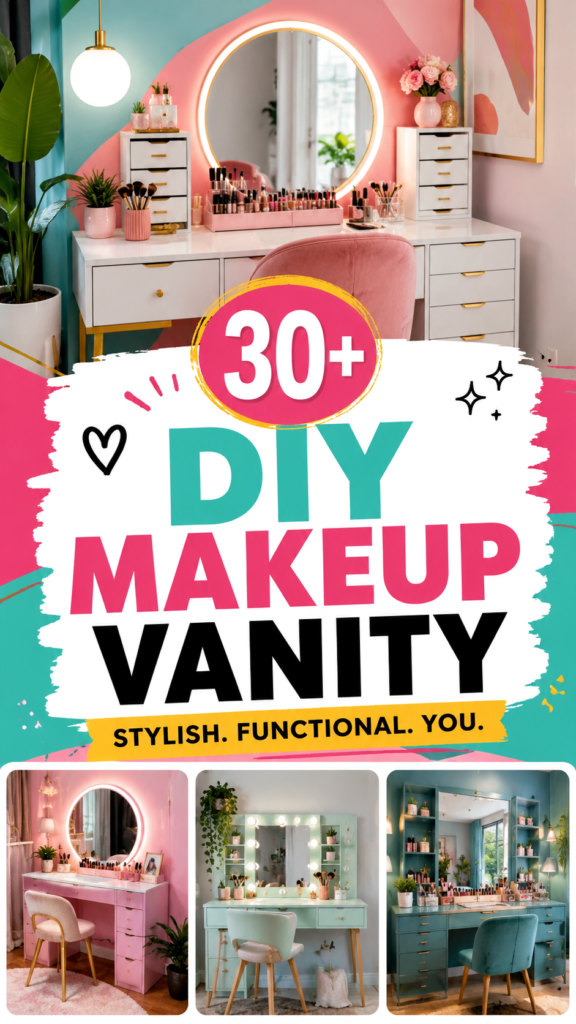 30 DIY Makeup Vanity Ideas for a Stylish and Functional Vanity Setup