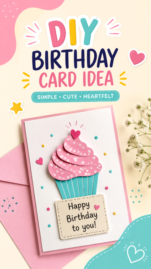 DIY Birthday Card Idea Easy Cupcake Card Craft for a Sweet Handmade Gift