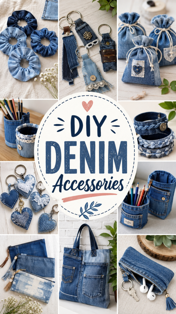 DIY Denim Accessories Ideas Easy Upcycled Jeans Crafts to Make at Home