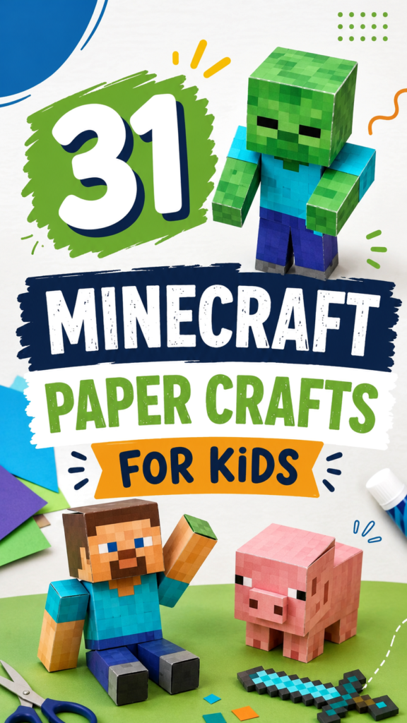 31 Minecraft DIY Paper Crafts for Kids Easy Minecraft Crafts  Ideas
