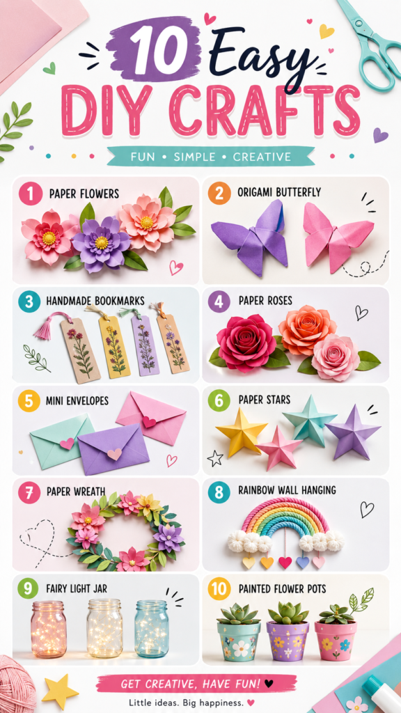 10 Easy Paper Crafts DIY Ideas for Beginners  Fun  Creative Crafts