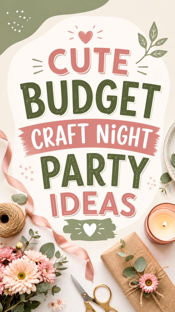 Cute Budget Craft Night Party Ideas  Easy DIY Crafts for Pinterest