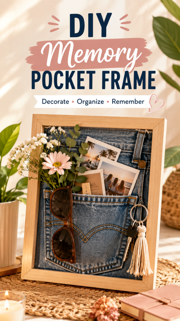 DIY Memory Pocket Frame Ideas for Photos, Keepsakes  Home Decor