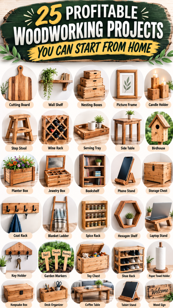 25 Profitable Wood DIY Projects You Can Make and Sell from Home