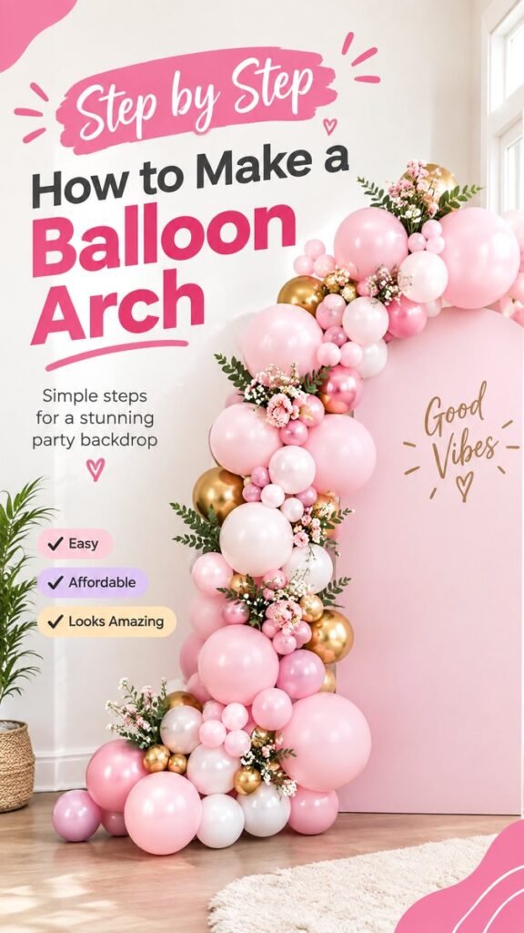 Balloon Arch DIY Easy Step-by-Step Party Backdrop Ideas