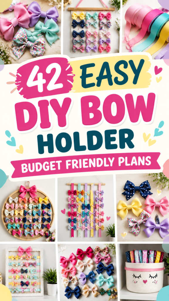 DIY Bow Holder Ideas Easy  Budget-Friendly Hair Bow Organizer Crafts
