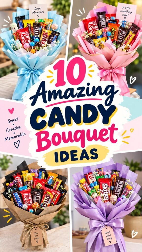 10 Amazing Candy Bouquet DIY Ideas for Sweet Gift Inspiration