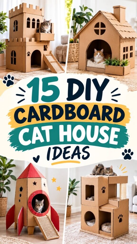 15 DIY Cardboard Cat House Ideas for Cozy Cats