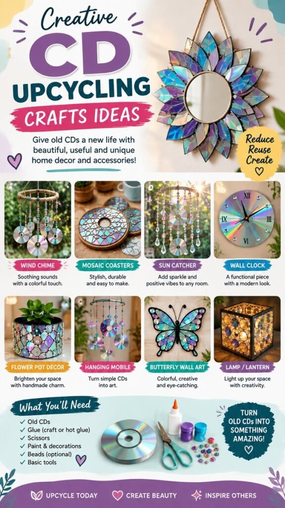 Creative CD DIY Ideas to Transform Old Discs Into Stunning Home Decor Crafts