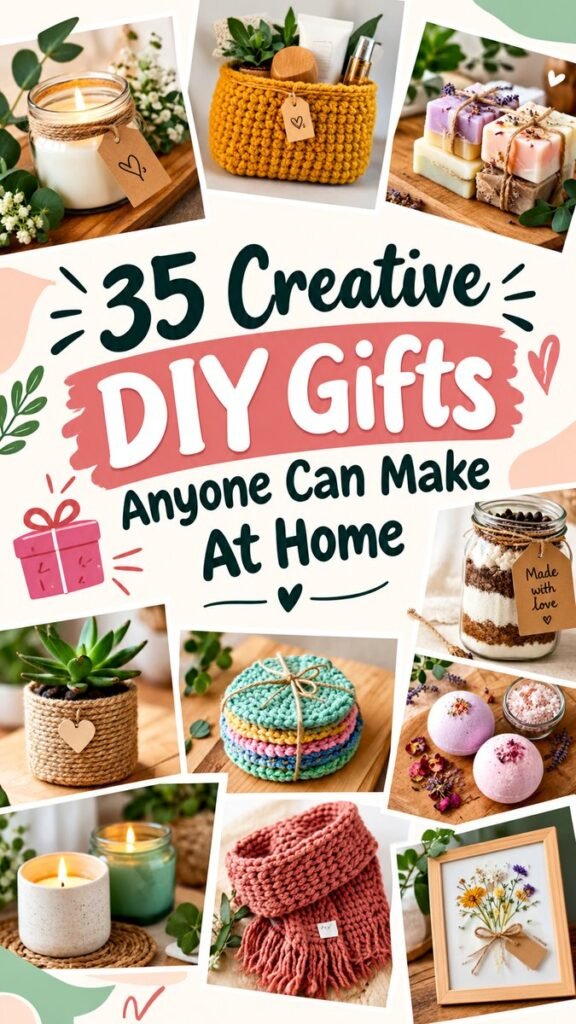 35 Christmas Gifts DIY Ideas Anyone Can Make at Home