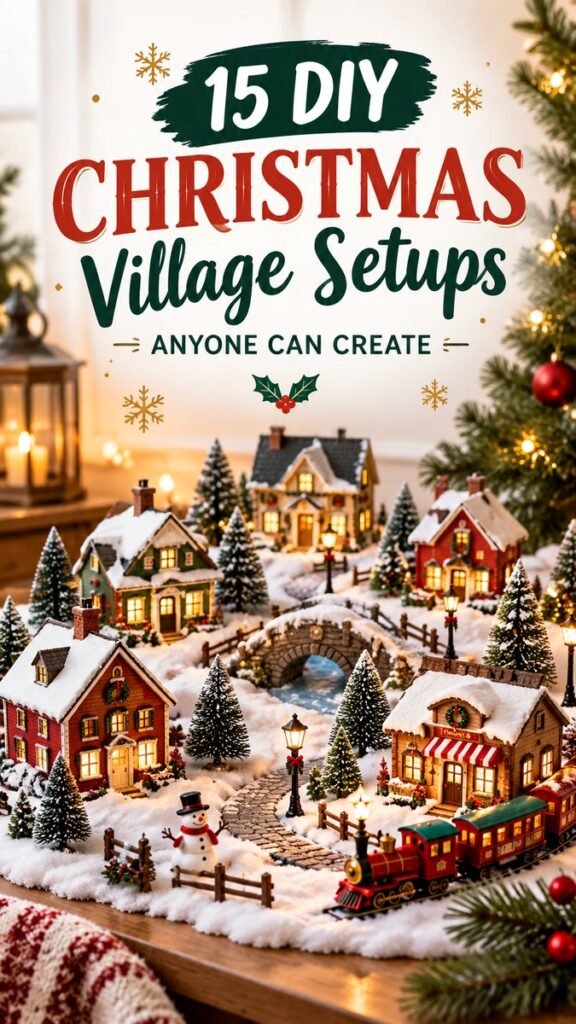 15 DIY Christmas Village Setup Ideas for a Cozy Holiday Display