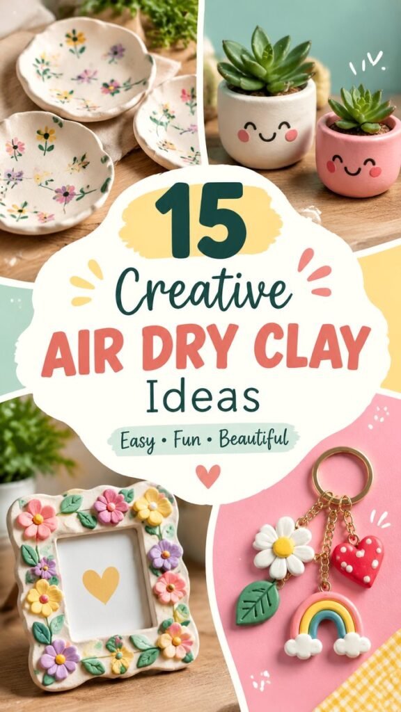 Clay Crafts Air Dry Ideas Easy DIY Projects for Cute Handmade Decor