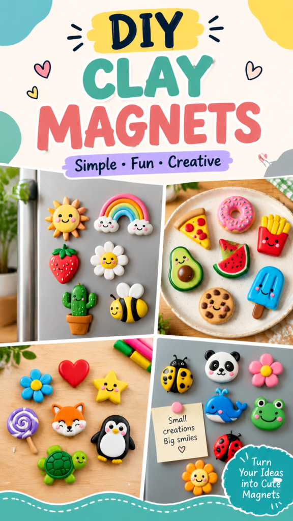 DIY Clay Fridge Magnets Cute Handmade Magnet Ideas for Your Kitchen