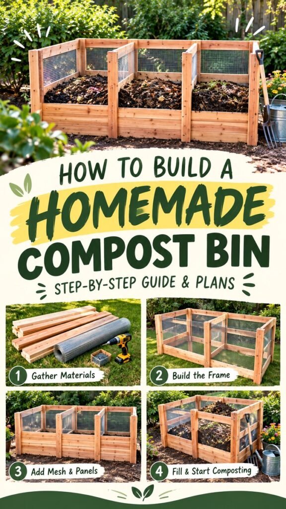 How to Build a Homemade Compost Bin Easy DIY Step-by-Step Guide  Plans