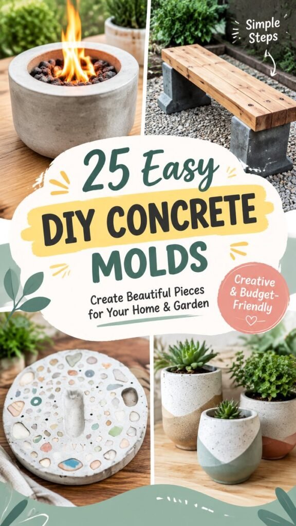 25 Easy Concrete Molds DIY Ideas for Beautiful Home  Garden Projects