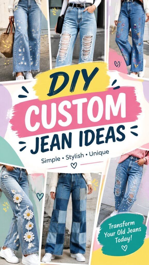 Custom Jeans DIY Ideas Creative Ways to Transform Old Denim at Home