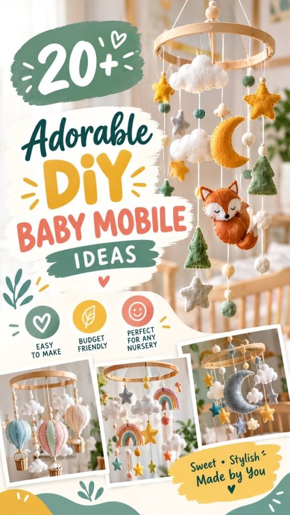 DIY Baby Mobile Ideas 20 Cute and Easy Nursery Projects