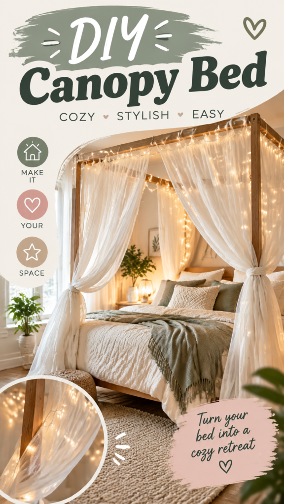 DIY Bed Canopy Ideas for a Cozy Dreamy Bedroom Makeover